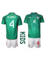 Mexiko Edson Alvarez #4 Domácí dres pro děti MS 2022 Krátký Rukáv (+ trenýrky)
